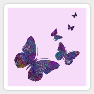 Rainbow Metallic Butterflies Magnet